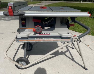 Ridgid Table Saw and stand