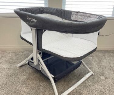 PamoBabe Bassinet Quick Foldable Crib Grey